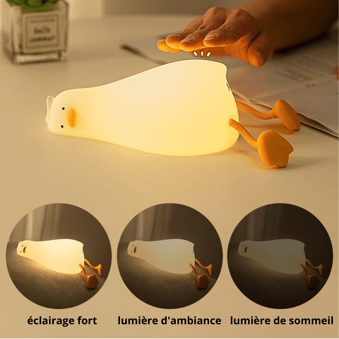 VeilleuseDuck™ | veilleuse LED ludique en silicone chargeur USB - cocoonbebe