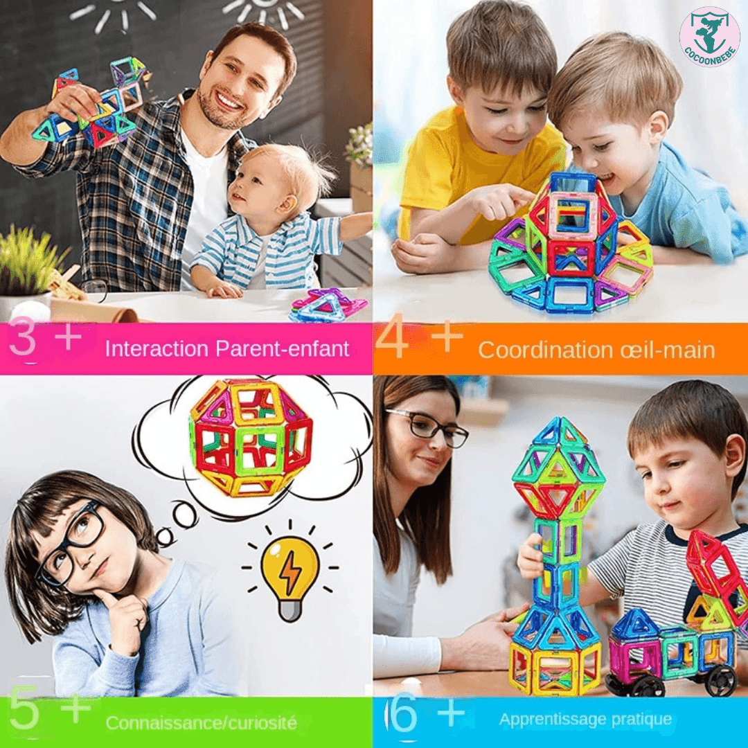 MagnetBlocks™ | Jeux de construction aimanté pour enfants 3 ans+ - cocoonbebe