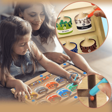 LabyrintheLearn™ | Jeu magnétique d'apprentissage couleurs et nombres