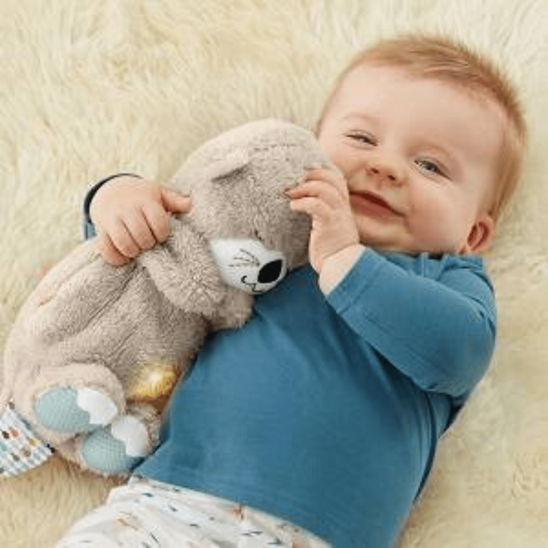 LoulouRespire™ | Doudou de sommeil à bruits blancs et veilleuse