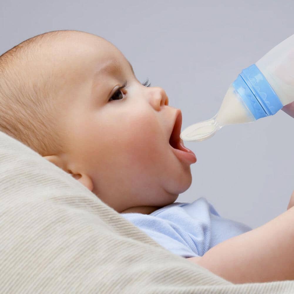 BiberonSpoon™ | Biberon bébé avec sa cuillère intégrée. - cocoonbebe